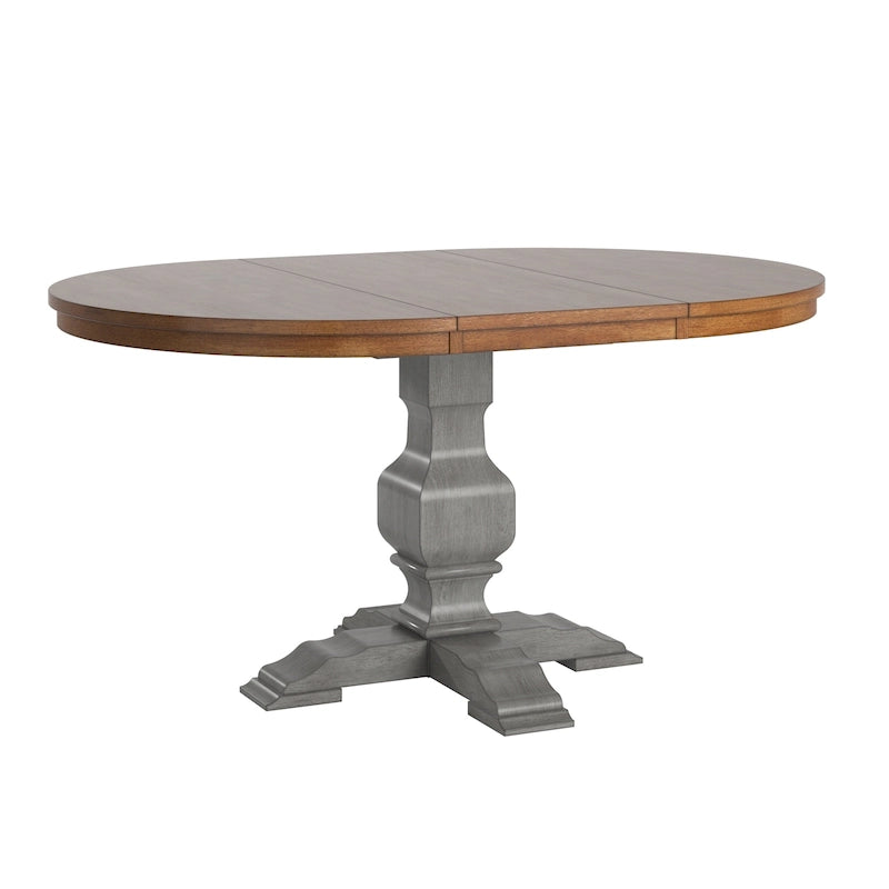 Table à manger ovale bicolore en bois massif Eleanor par iNSPIRE Q Classic