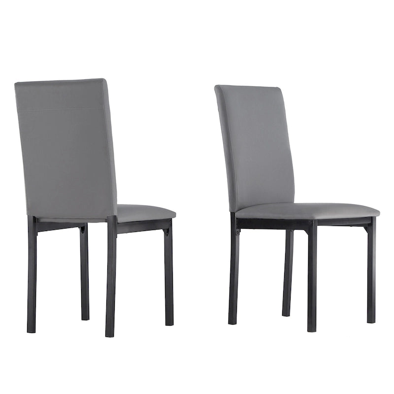 Chaise de salle à manger Darcy Espresso en métal tapissée (lot de 2) par iNSPIRE Q Bold