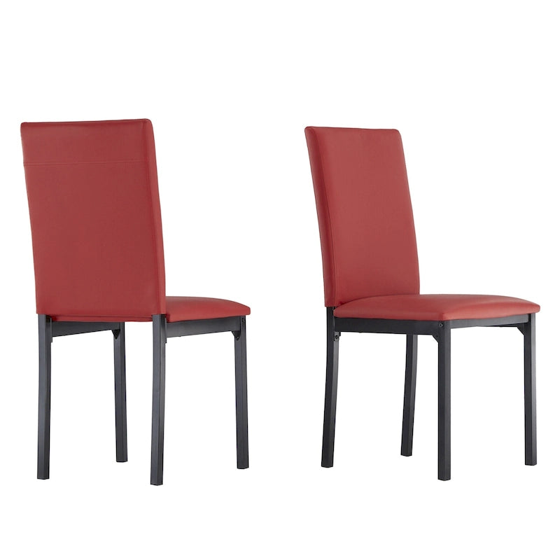 Chaise de salle à manger Darcy Espresso en métal tapissée (lot de 2) par iNSPIRE Q Bold
