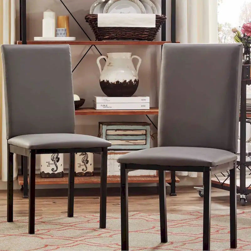 Chaise de salle à manger Darcy Espresso en métal tapissée (lot de 2) par iNSPIRE Q Bold