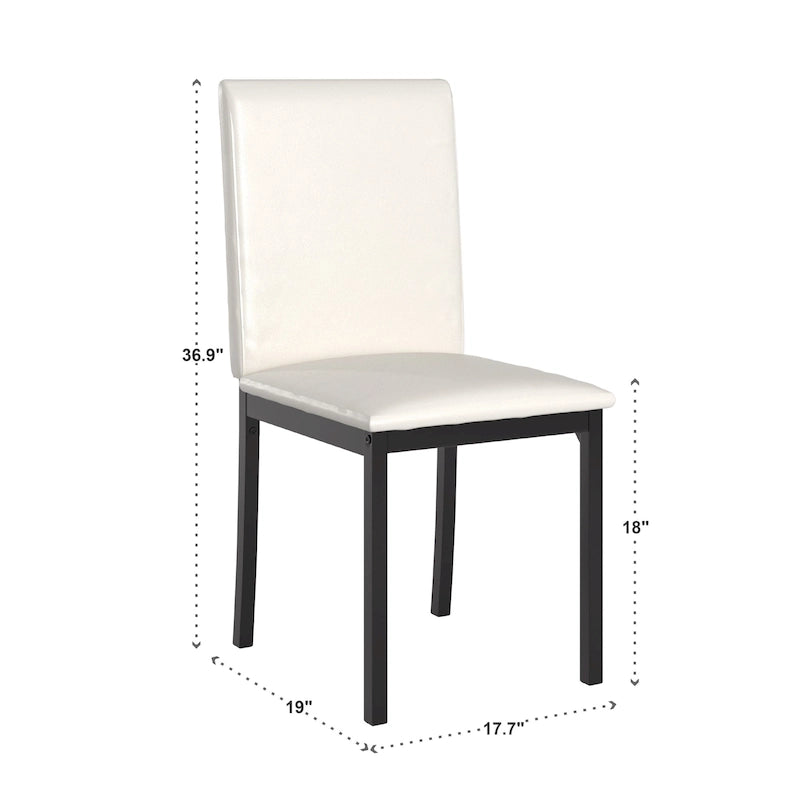 Chaise de salle à manger Darcy Espresso en métal tapissée (lot de 2) par iNSPIRE Q Bold