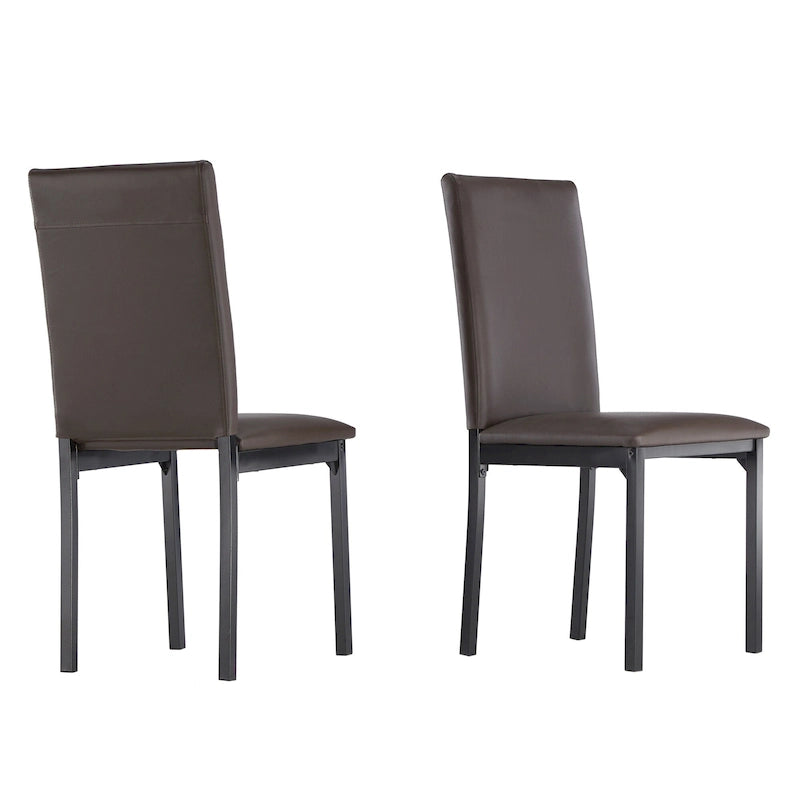 Chaise de salle à manger Darcy Espresso en métal tapissée (lot de 2) par iNSPIRE Q Bold