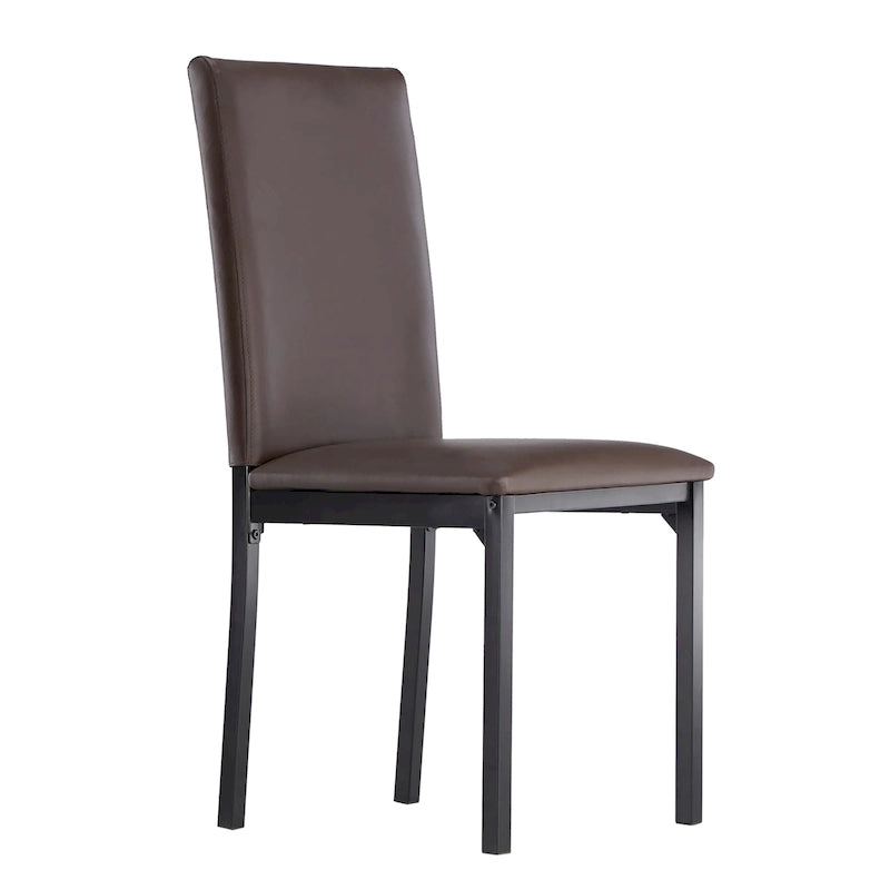 Chaise de salle à manger Darcy Espresso en métal tapissée (lot de 2) par iNSPIRE Q Bold