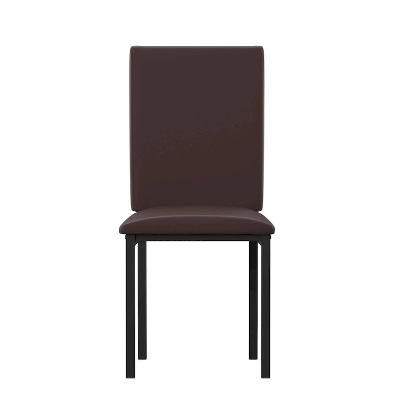 Chaise de salle à manger Darcy Espresso en métal tapissée (lot de 2) par iNSPIRE Q Bold