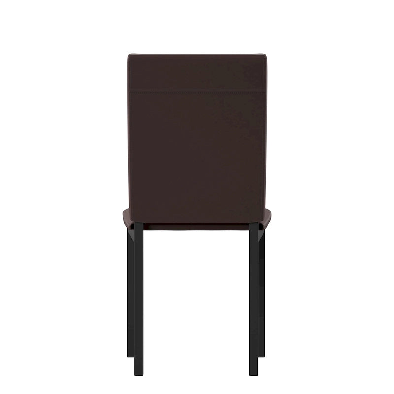 Chaise de salle à manger Darcy Espresso en métal tapissée (lot de 2) par iNSPIRE Q Bold