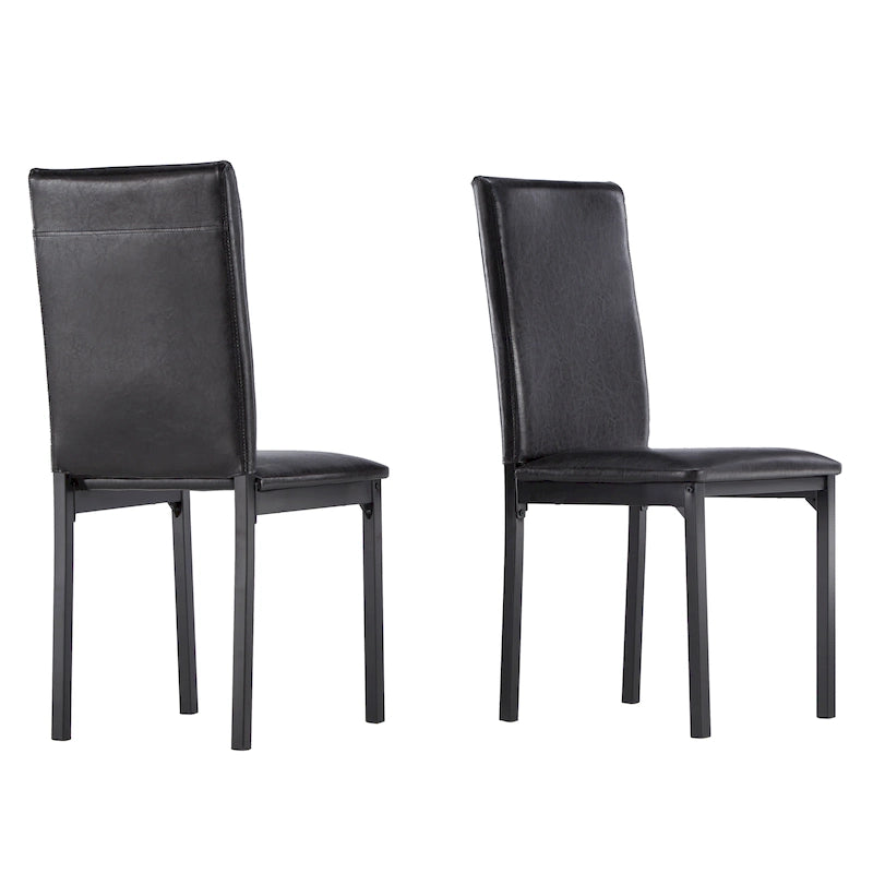 Chaise de salle à manger Darcy Espresso en métal tapissée (lot de 2) par iNSPIRE Q Bold