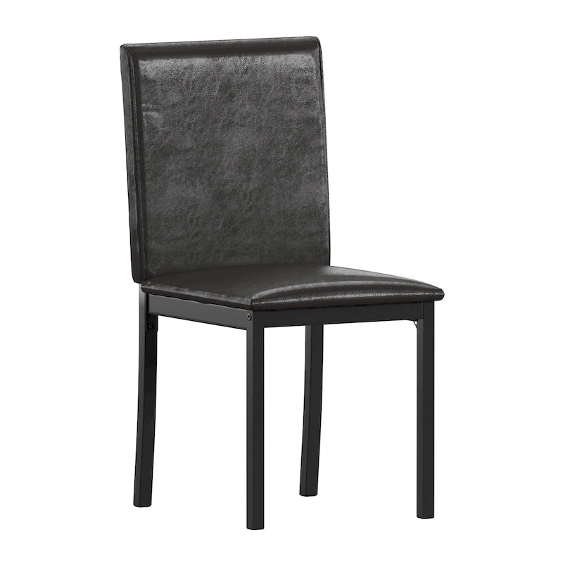 Chaise de salle à manger Darcy Espresso en métal tapissée (lot de 2) par iNSPIRE Q Bold