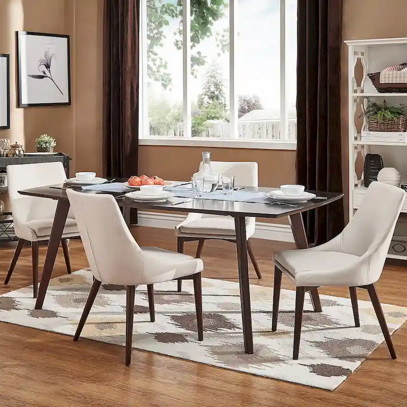 Chaises de salle à manger Sasha à dossier incurvé Mid-century (lot de 2) par iNSPIRE Q Modern