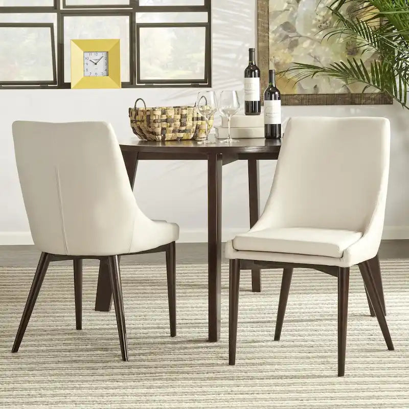 Chaises de salle à manger Sasha à dossier incurvé Mid-century (lot de 2) par iNSPIRE Q Modern