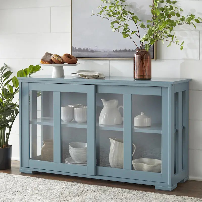 Argentier empilable avec portes coulissantes en verre Porch & Den Jefferson
