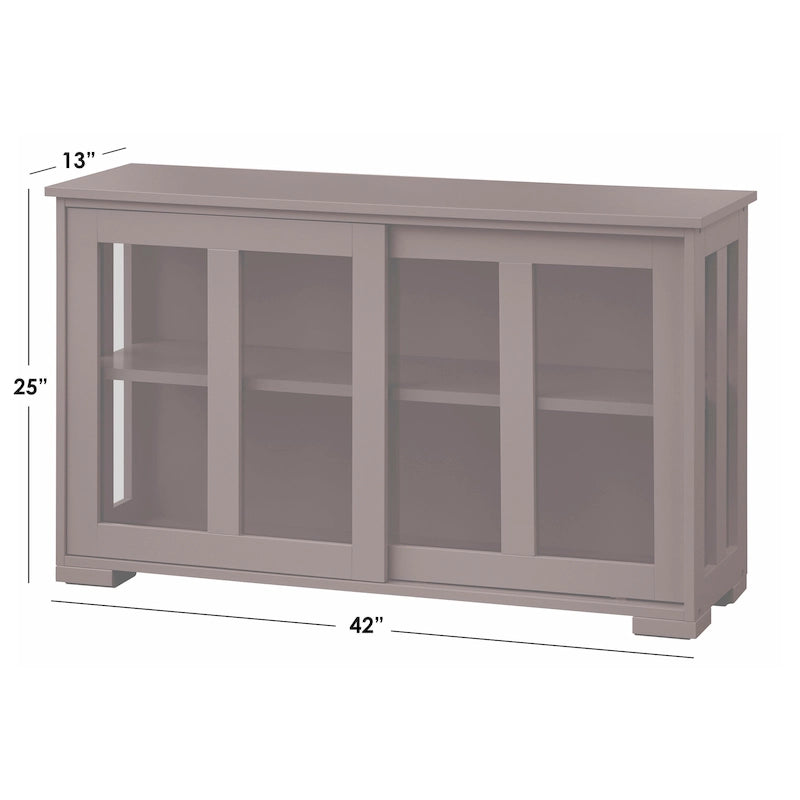 Argentier empilable avec portes coulissantes en verre Porch & Den Jefferson