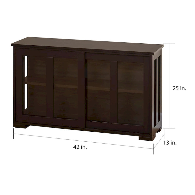 Argentier empilable avec portes coulissantes en verre Porch & Den Jefferson