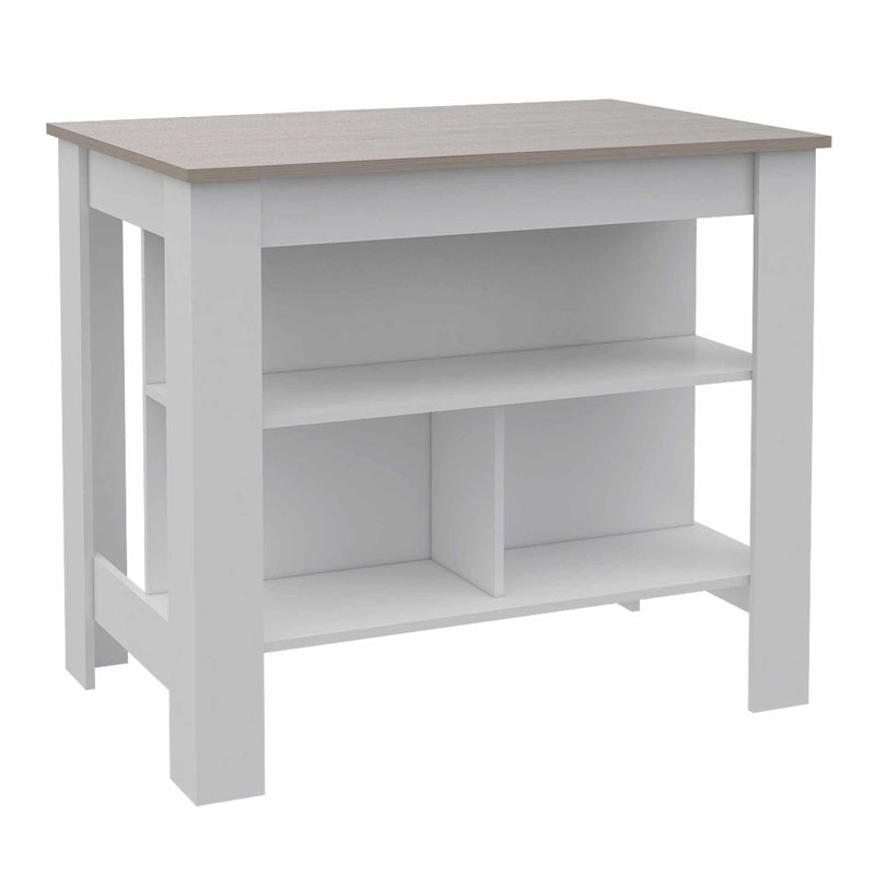 FM Furniture Brooklyn Îlot de cuisine avec surface antibactérienne