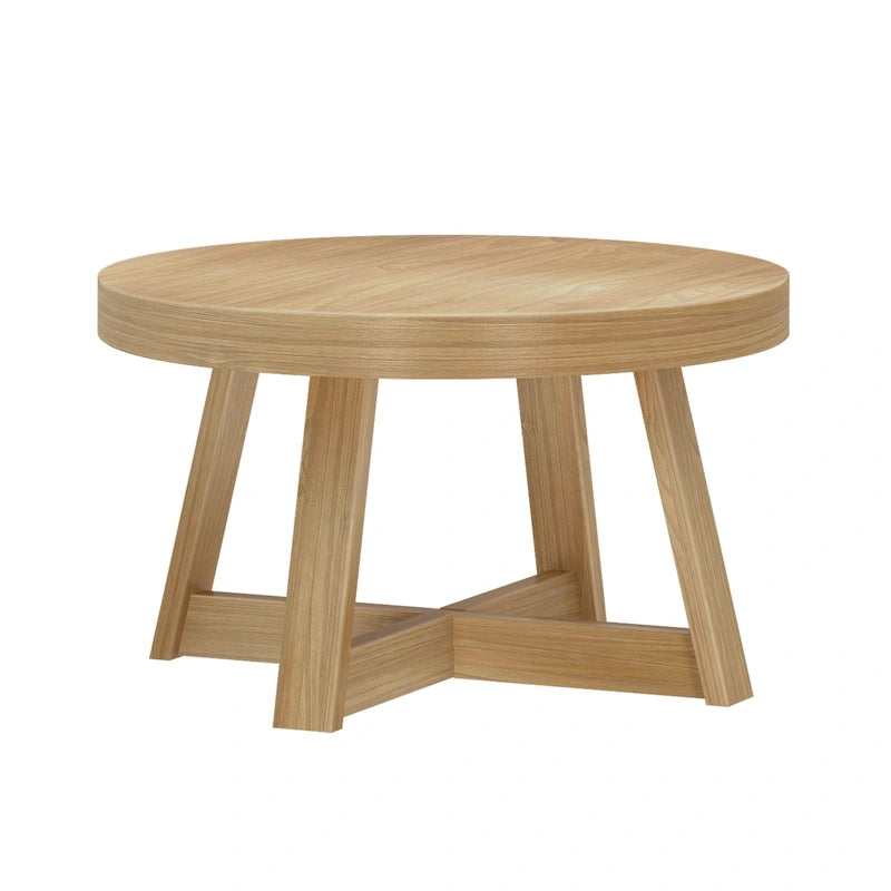 Table basse ronde classique Plank and Beam - 30