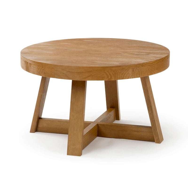 Table basse ronde classique Plank and Beam - 30