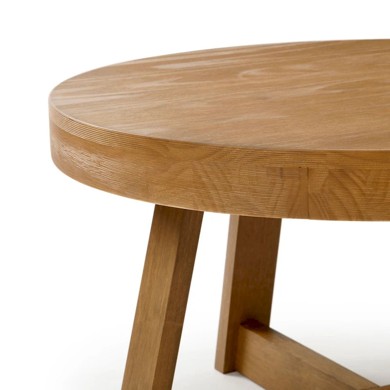 Table basse ronde classique Plank and Beam - 30