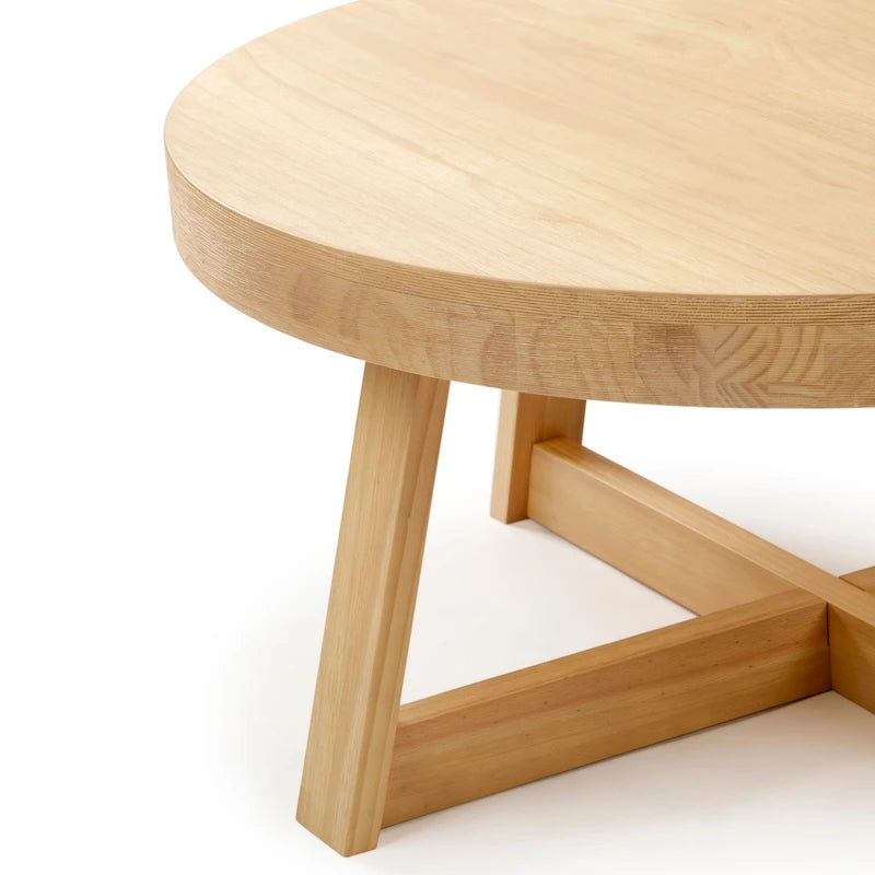 Table basse ronde classique Plank and Beam - 30