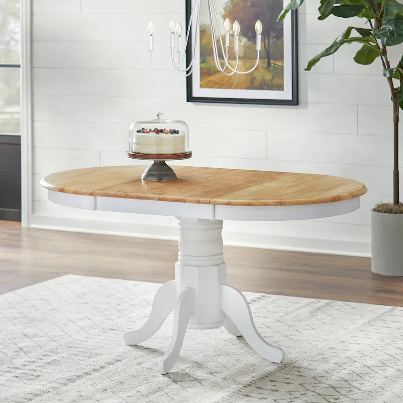 Table de salle à manger en bois massif Simple Living Carolina Farmhouse avec rallonge