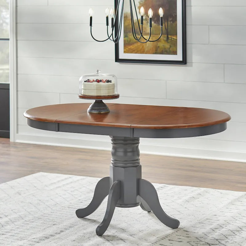 Table de salle à manger en bois massif Simple Living Carolina Farmhouse avec rallonge