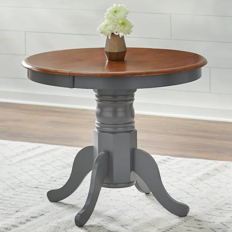 Table de salle à manger en bois massif Simple Living Carolina Farmhouse avec rallonge