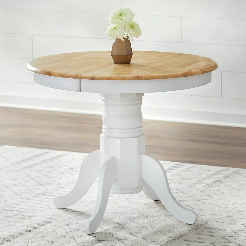 Table de salle à manger en bois massif Simple Living Carolina Farmhouse avec rallonge