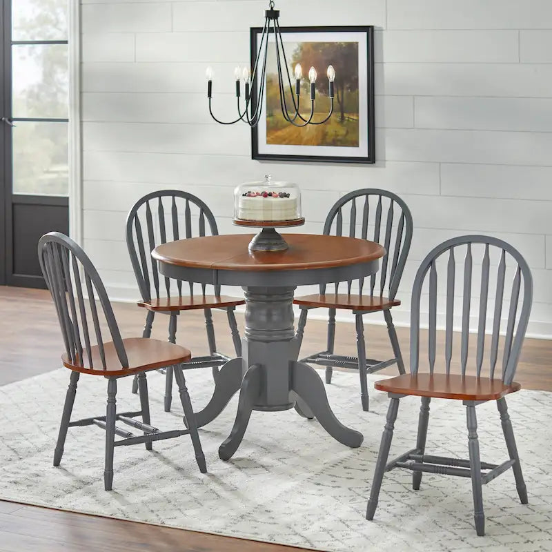 Table de salle à manger en bois massif Simple Living Carolina Farmhouse avec rallonge