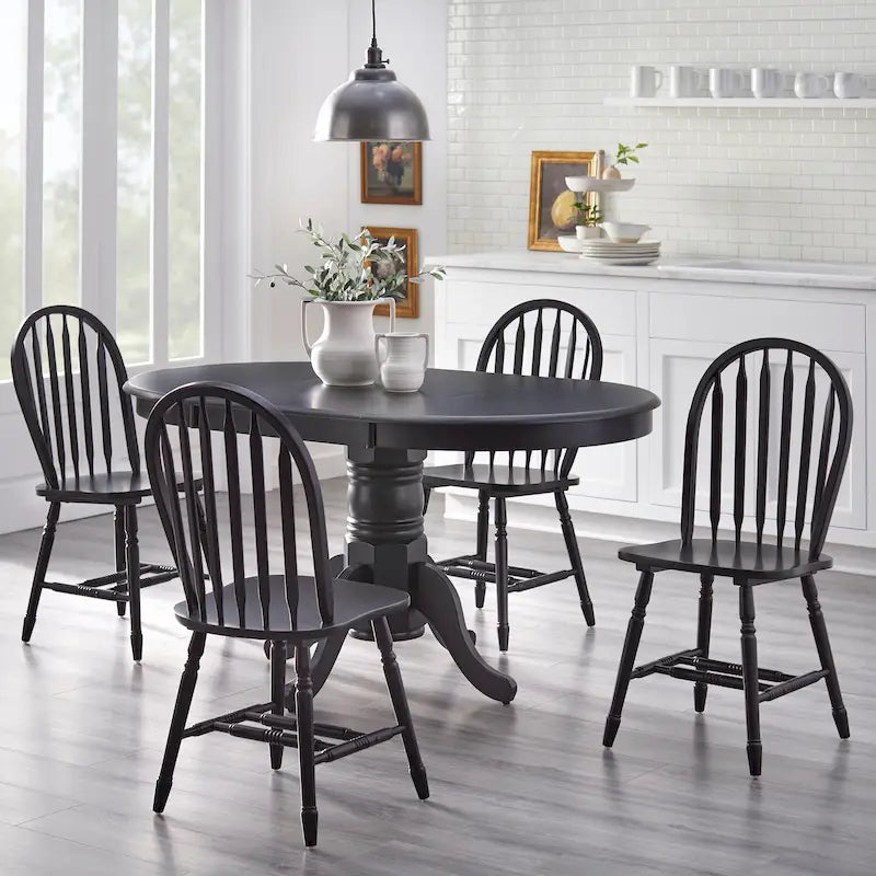 Table de salle à manger en bois massif Simple Living Carolina Farmhouse avec rallonge
