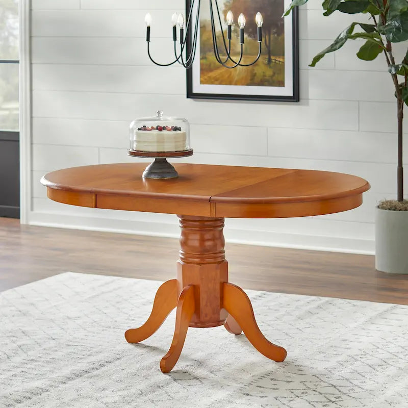 Table de salle à manger en bois massif Simple Living Carolina Farmhouse avec rallonge