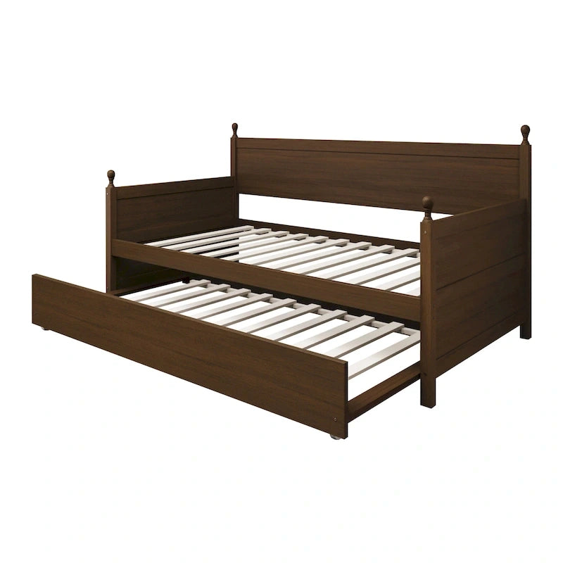 Lit de repos gigogne simple en bois de style Mid-Century Modern de CraftPorch