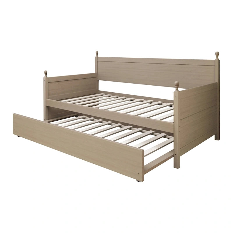 Lit de repos gigogne simple en bois de style Mid-Century Modern de CraftPorch