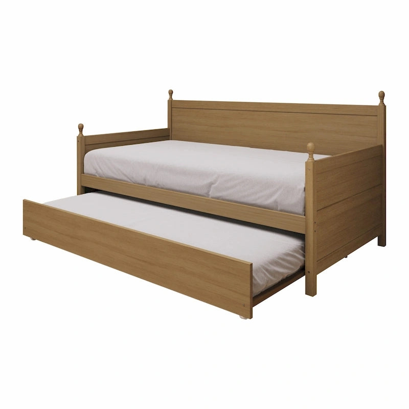 Lit de repos gigogne simple en bois de style Mid-Century Modern de CraftPorch