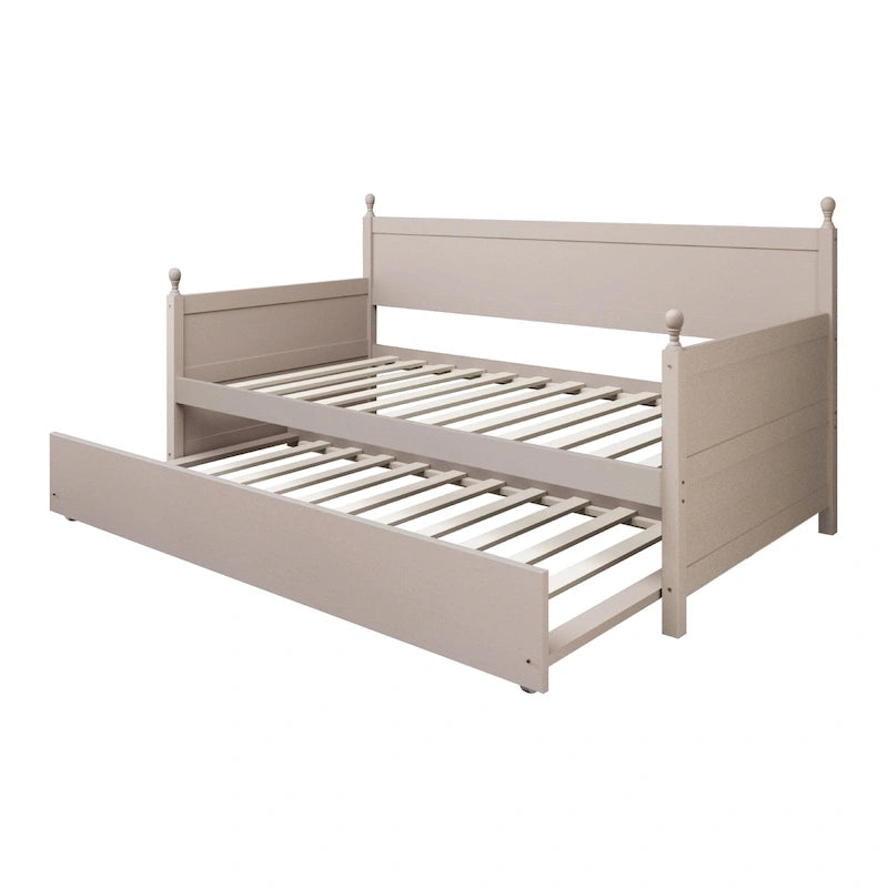 Lit de repos gigogne simple en bois de style Mid-Century Modern de CraftPorch