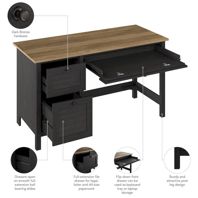 Bureau d'ordinateur 54W Mayfield avec tiroirs de Bush Furniture