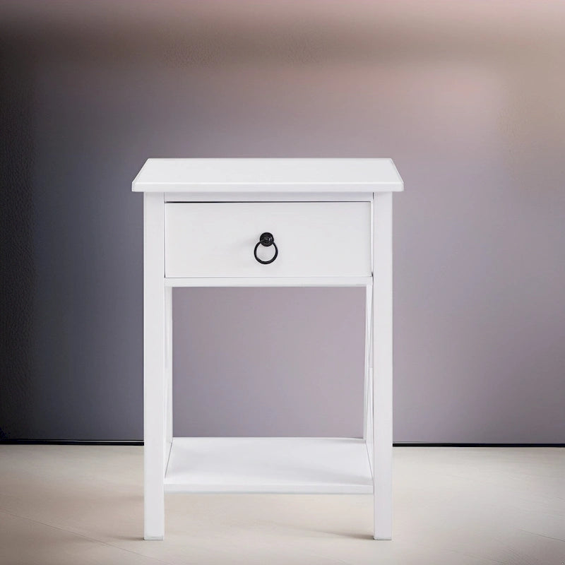 Table d'appoint en bois peu encombrante avec tiroir de rangement et compartiment spacieux