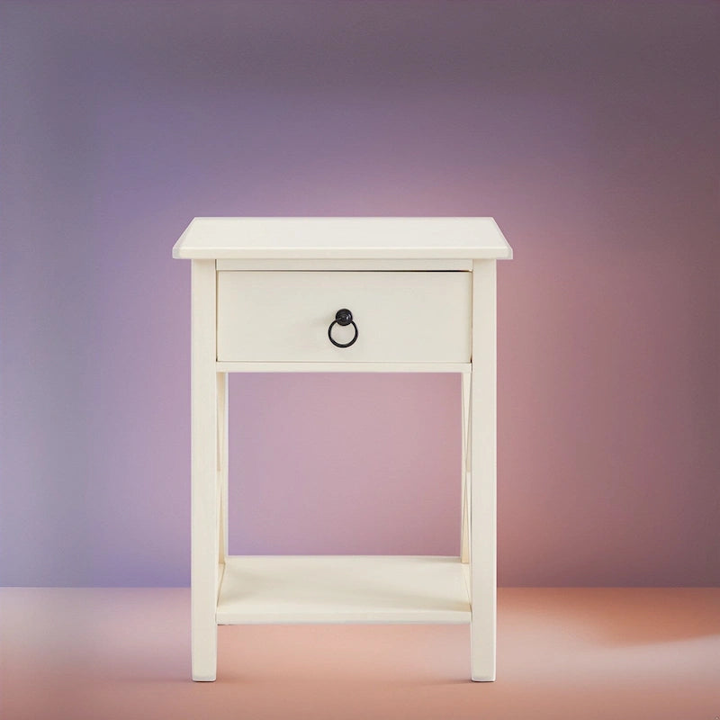 Table d'appoint en bois peu encombrante avec tiroir de rangement et compartiment spacieux