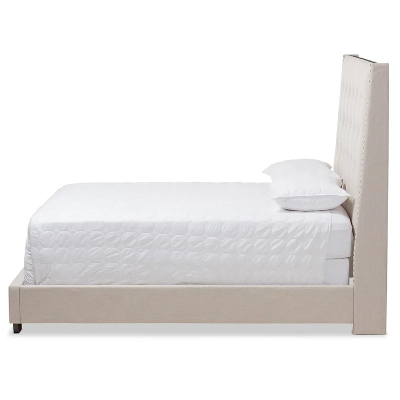 Lit rembourré en tissu contemporain Tarahne de Copper Grove