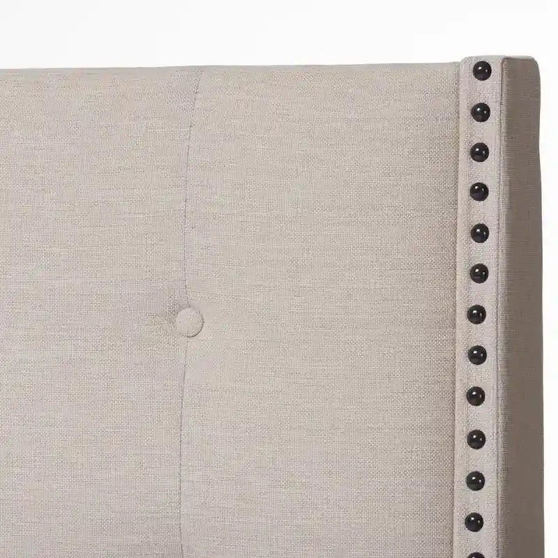 Lit rembourré en tissu contemporain Tarahne de Copper Grove
