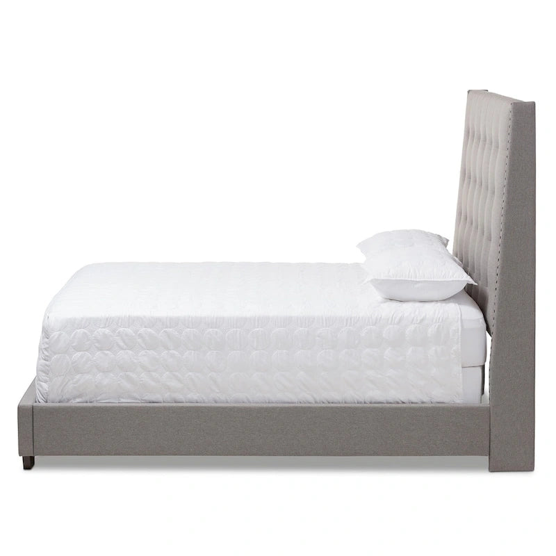 Lit rembourré en tissu contemporain Tarahne de Copper Grove