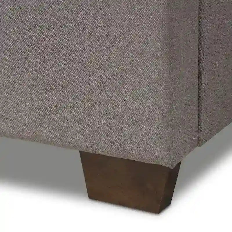 Lit rembourré en tissu contemporain Tarahne de Copper Grove