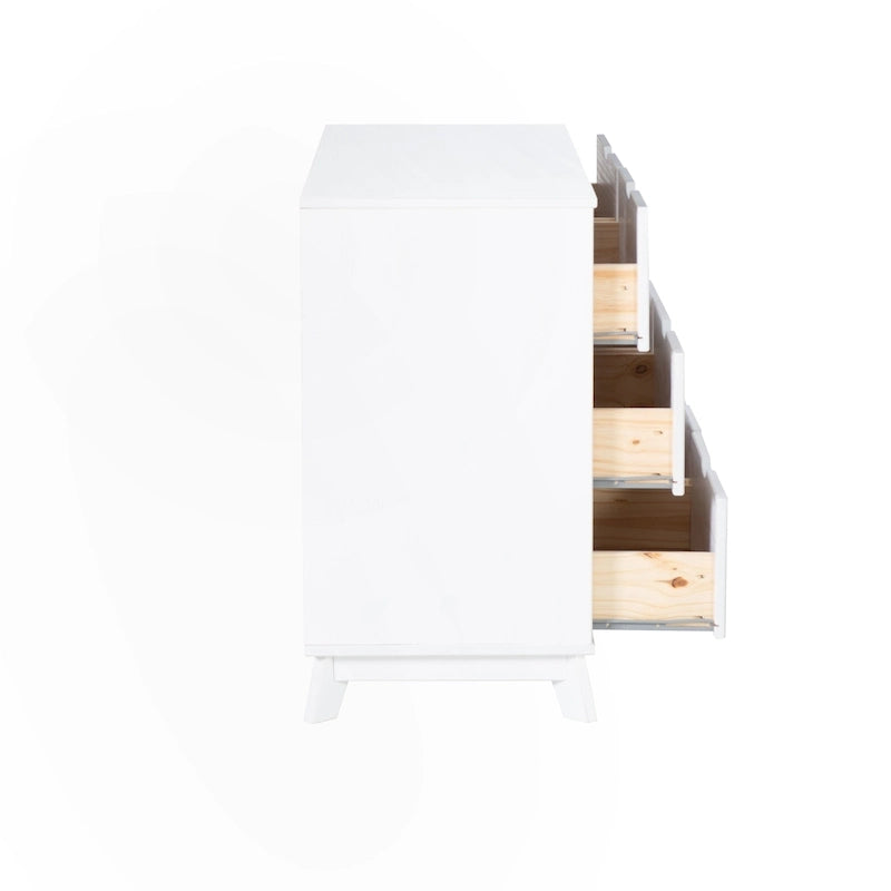 Ensemble de chambre à coucher 3 pièces Purcell en pin avec commode à 6 tiroirs et tables de chevet à 3 tiroirs (ensemble de 2)