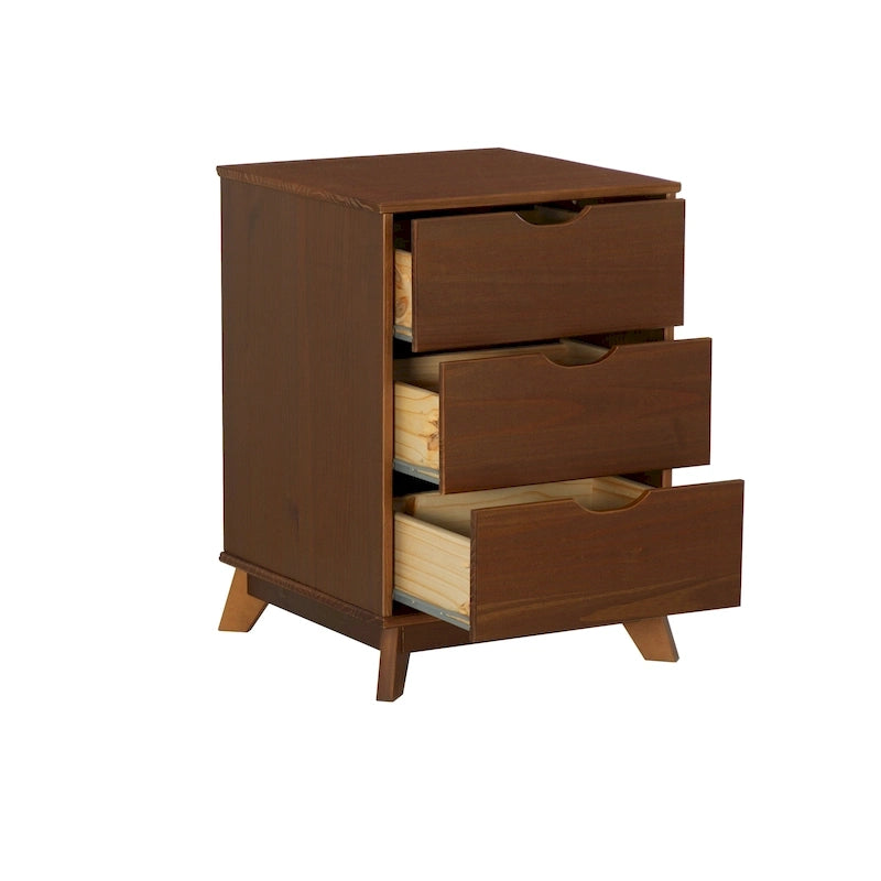 Ensemble de chambre à coucher 3 pièces Purcell en pin avec commode à 6 tiroirs et tables de chevet à 3 tiroirs (ensemble de 2)