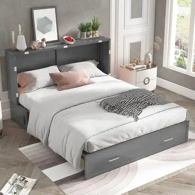 Lit escamotable Mixoy Murphy avec matelas et tiroir