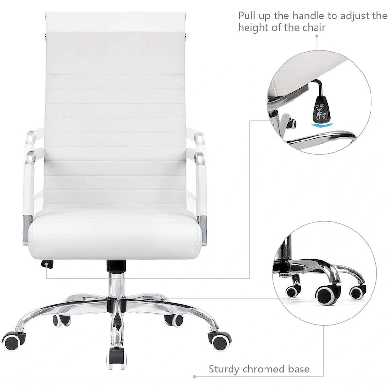Chaise de bureau Homall nervurée Chaise de bureau d'ordinateur