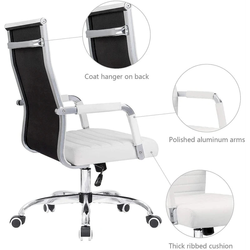 Chaise de bureau Homall nervurée Chaise de bureau d'ordinateur