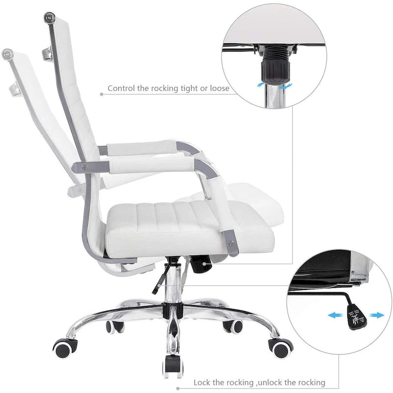 Chaise de bureau Homall nervurée Chaise de bureau d'ordinateur