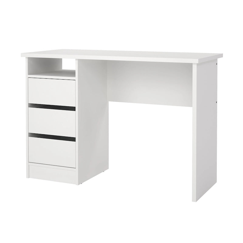 Bureau d'écriture Wes Home Office de Porch & Den avec 3 tiroirs et étagère ouverte