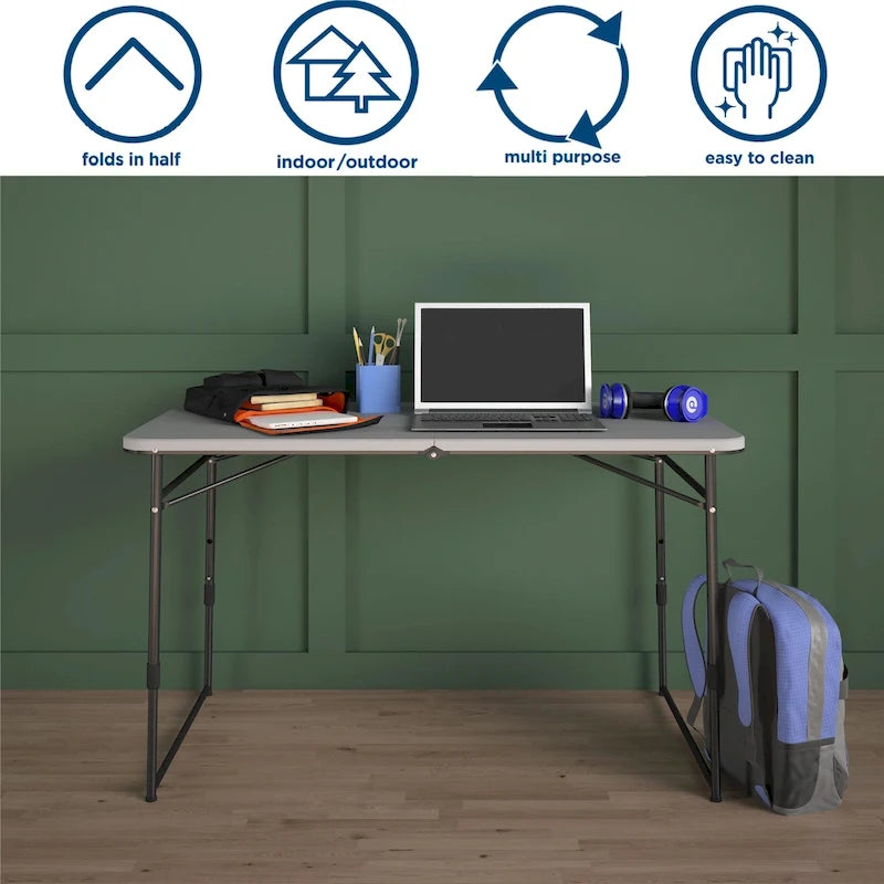 Table utilitaire pliante portative COSCO d'intérieur/extérieur de 4 pi.
