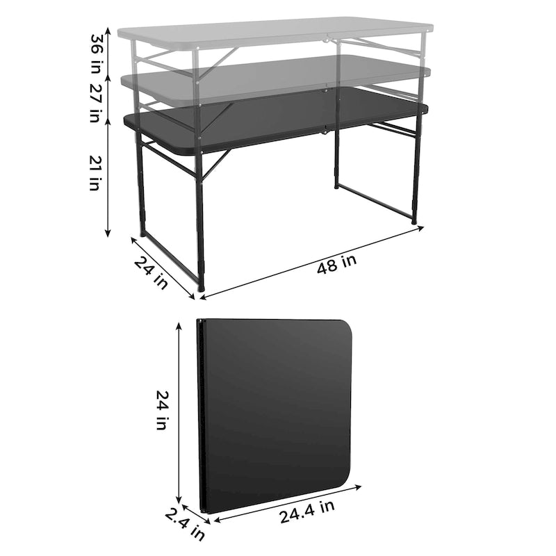 Table utilitaire pliante portative COSCO d'intérieur/extérieur de 4 pi.
