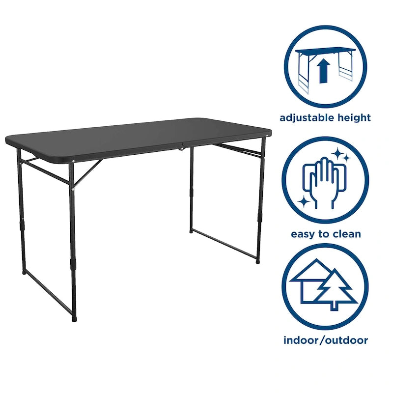 Table utilitaire pliante portative COSCO d'intérieur/extérieur de 4 pi.