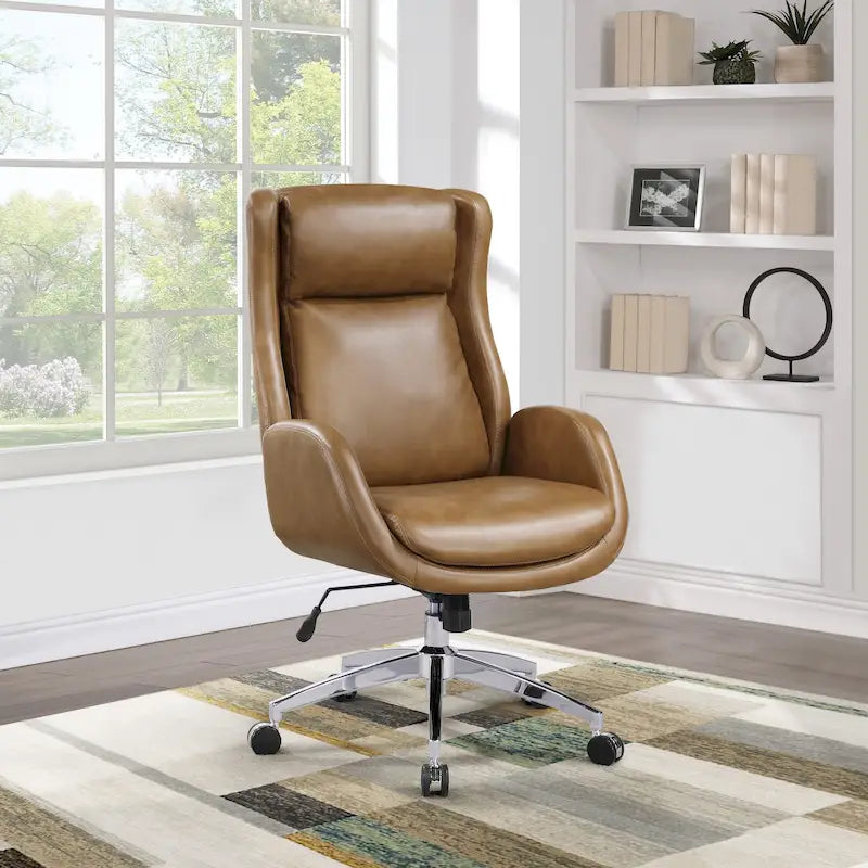 Fauteuil de bureau Blanchard en similicuir
